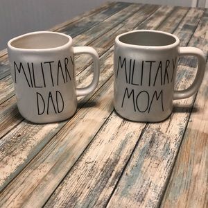 Rae Dunn Military Mom & Dad Mug Set